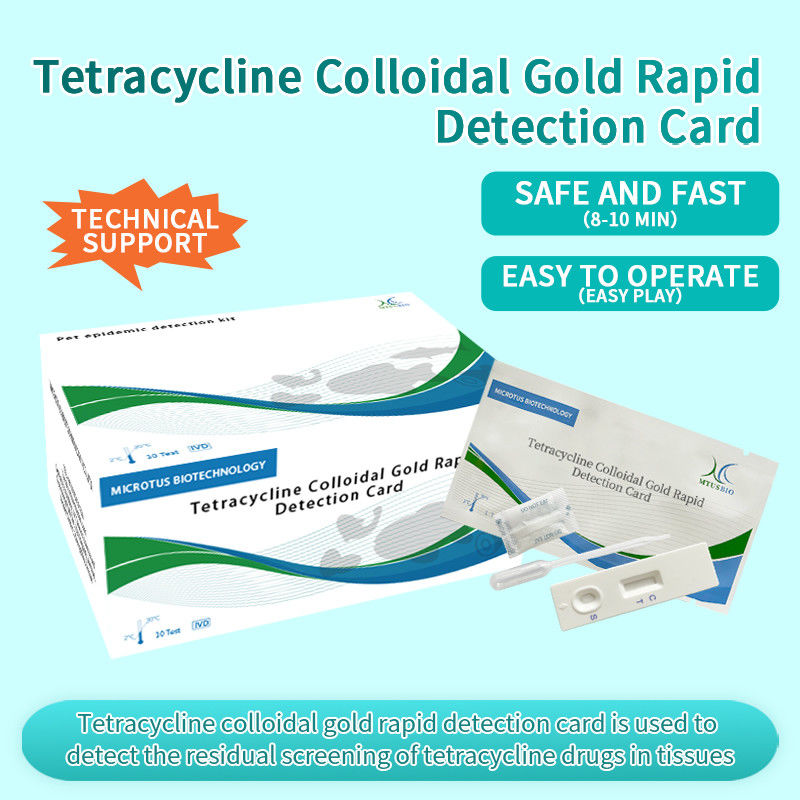 Tetracycline-colloïdale gouden snelle opsporingskaart leverancier
