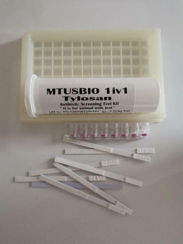 Tylosine (TyloQ) Snelle Melk het Testen Stroken 100 Ppb Ng/Ml-Uitrustingsgevoeligheid leverancier